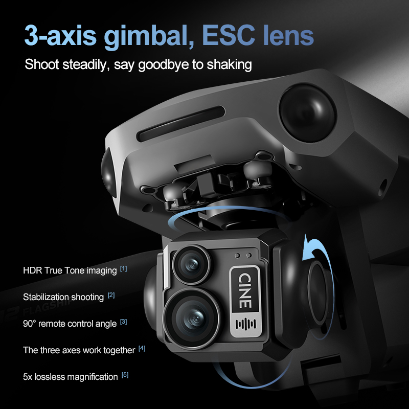 โดรนควอดคอปเตอร์ 8K 3 แกนกันสั - Drone Camera 4K บทวิจารณ์และราคา