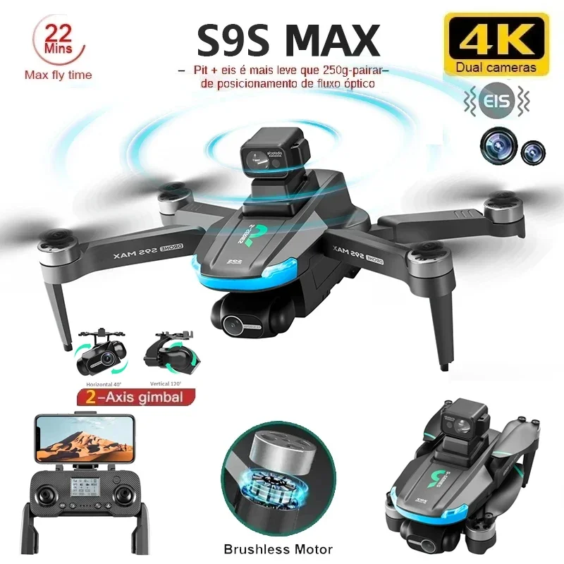 ใหม่S9S MAX MINI Drone 4K 2 แก - Drone Camera 4K บทวิจารณ์และราคา