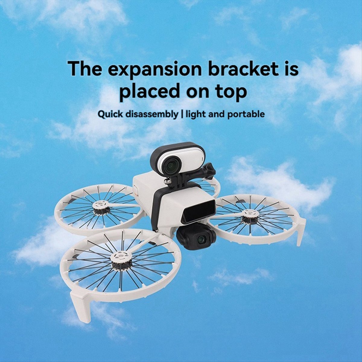 ขายึดขยายด้านบนสำหรับฟลิปโดรน  - Drone Camera Action บทวิจารณ์และราคา